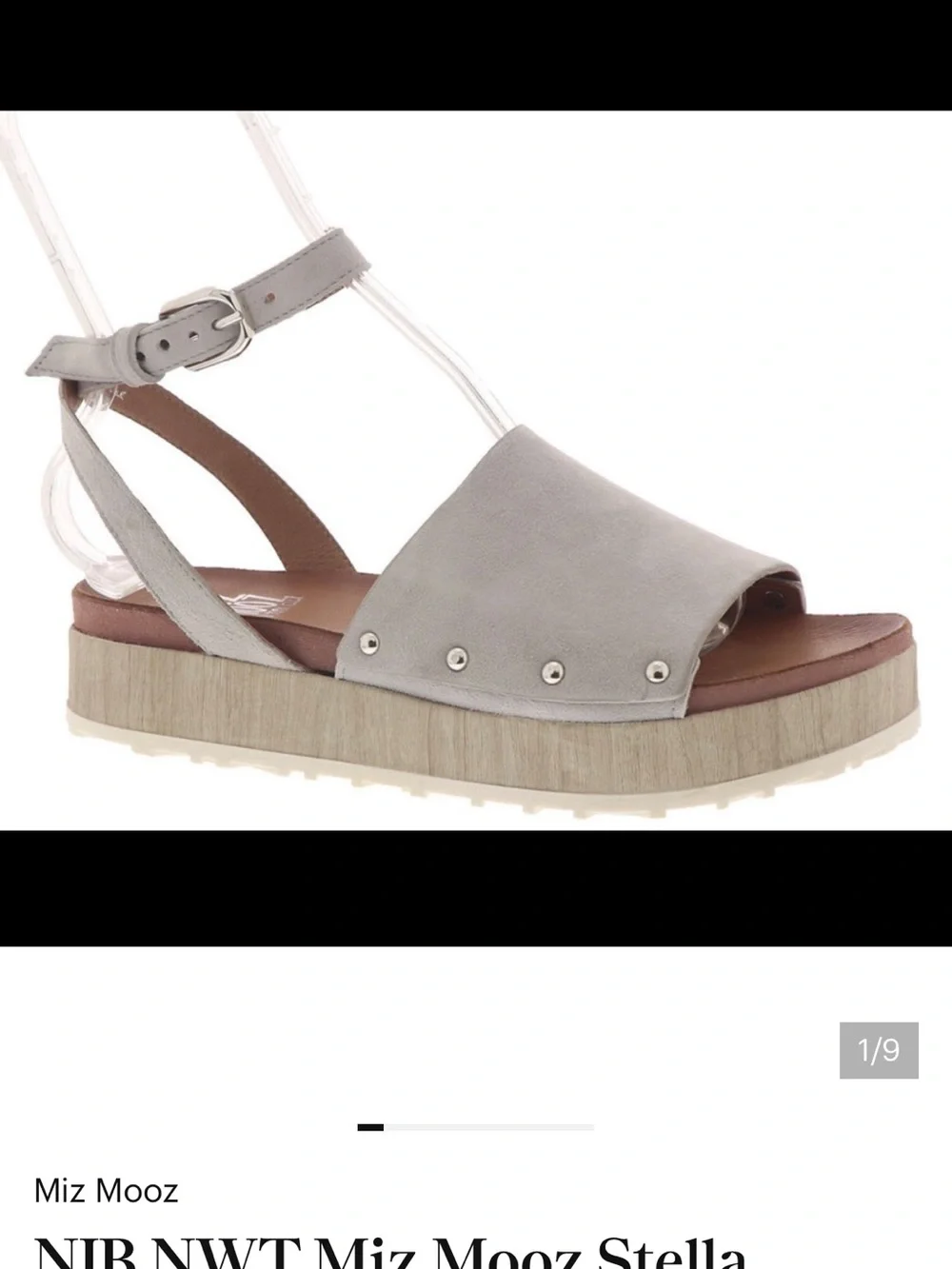 Miz Mooz Stella Black Suede Espadrille Wedge Sandals